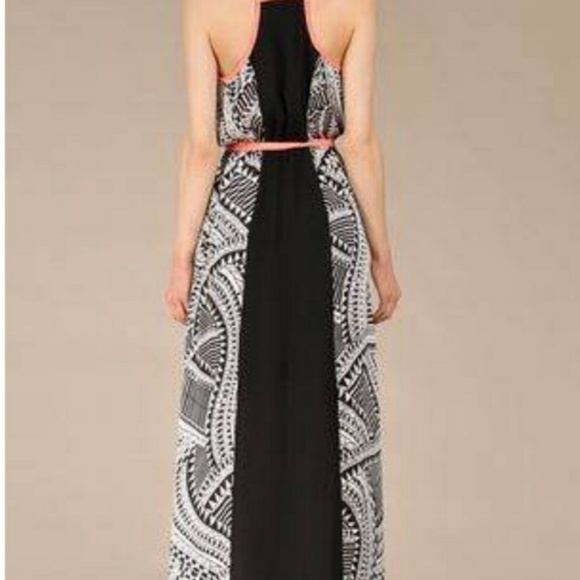 NWT Sheer long dress Black white cover up maxi - Picture 3 of 4